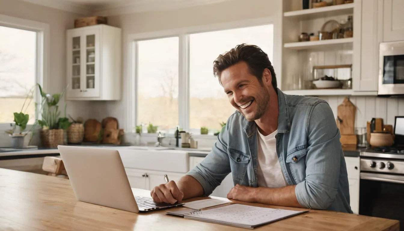 A homeowner reviewing a written septic quote at a kitchen table in the Bloomington area